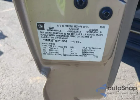 2006 Chevrolet Tahoe Ls from USA, damaged, VIN 1GNEC13TX6R118254